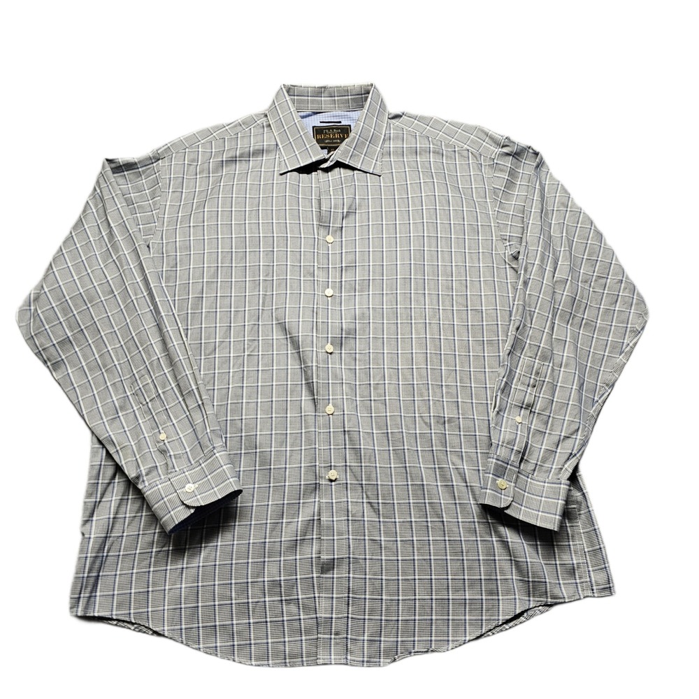 Jos. A. Bank Reserve Shirt Men XL Multi Plaid Traditional Fit Collared Button Up